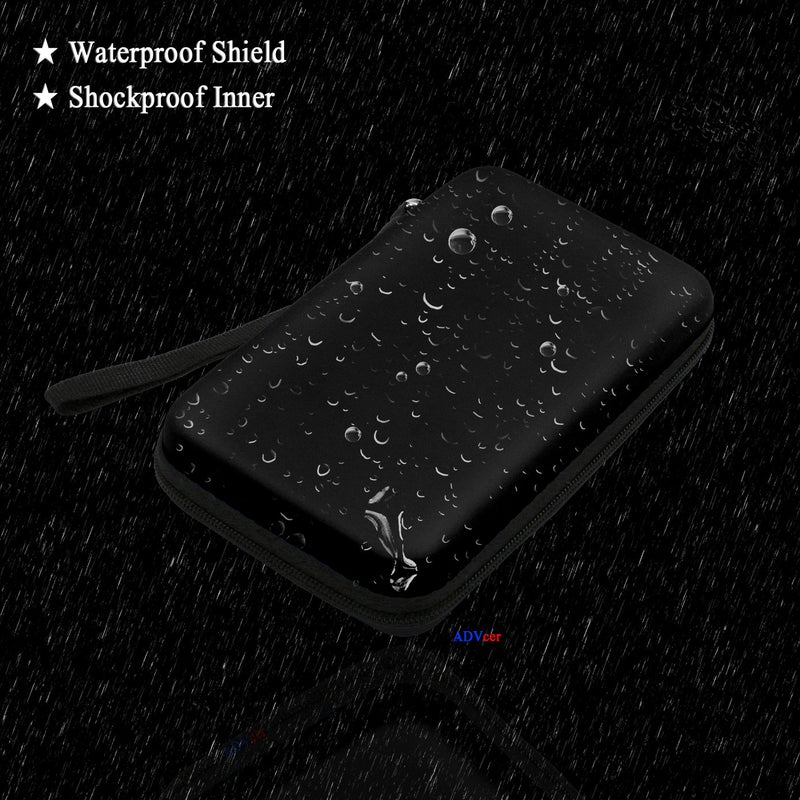 ADVcer 3DS Case, EVA Waterproof Hard Shield Protective Carrying Case with Detachable Hand Wrist Strap Compatible with Nintendo New 3DS, 3DS, 2DS XL or DSi, DS Lite, Black - Image 3